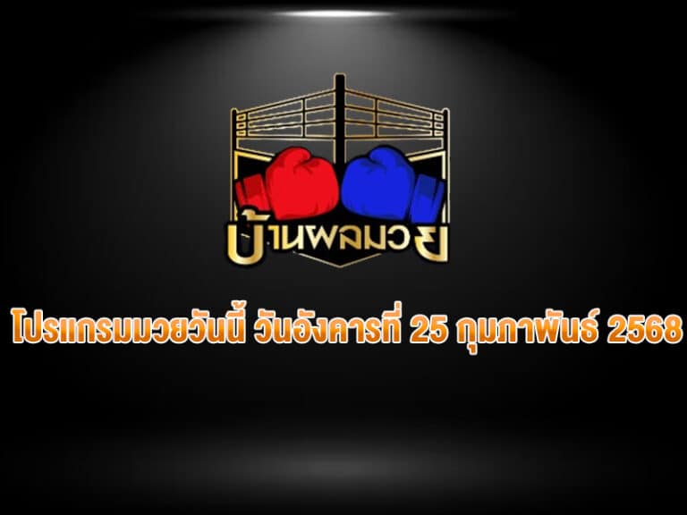 โปรแกรมมวยวันนี้