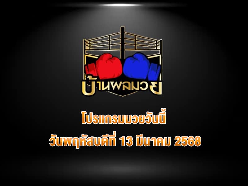 โปรแกรมมวยวันนี้